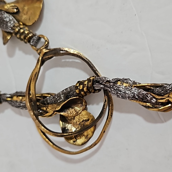 Soft Surroundings lariat pewter and gold adjustable necklace Calia Lariat - Picture 5 of 5